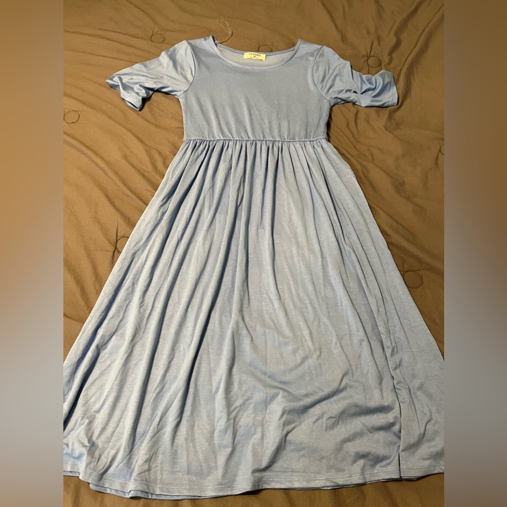 Zenana Spring Blue Midi Dress